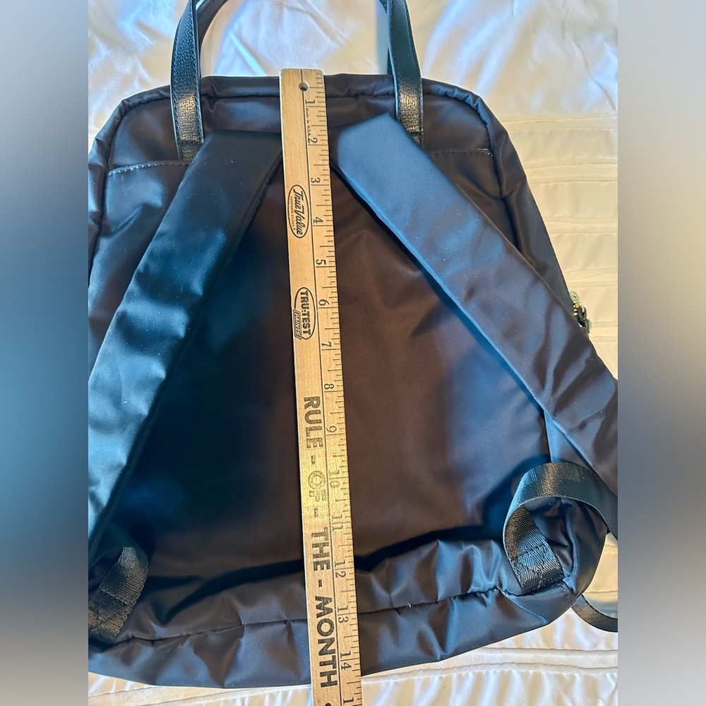 Tutilo New York Black Vegan Backpack Bag Purse School Diaper Bag. Pre-owned. - Picture 6 of 14